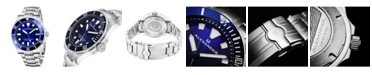 Stuhrling Alexander Watch A501B-02, Mens Quartz Diver Watch with Stainless Steel Case on Stainless Steel Bracelet